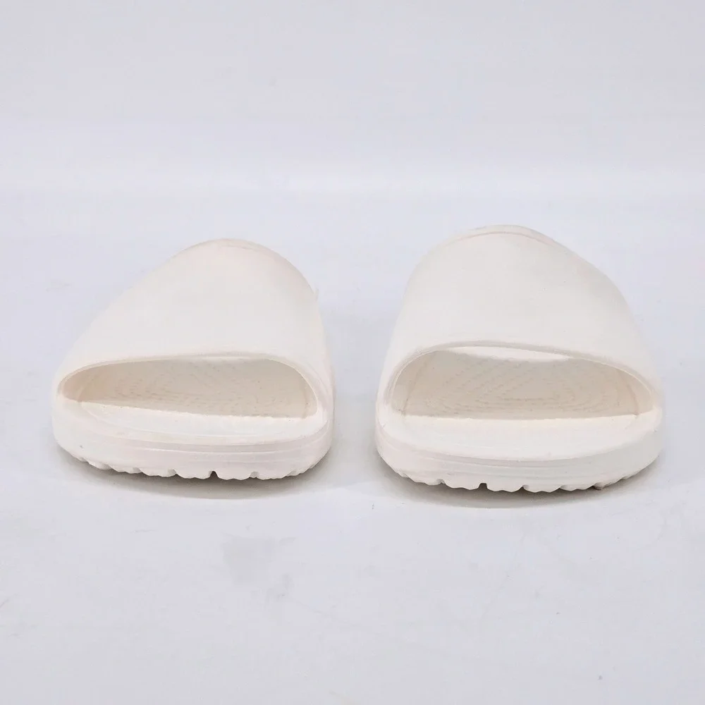 Crocs Classic Slide White Monochrome Waterproof Comfort Pool Beach Sandals W5